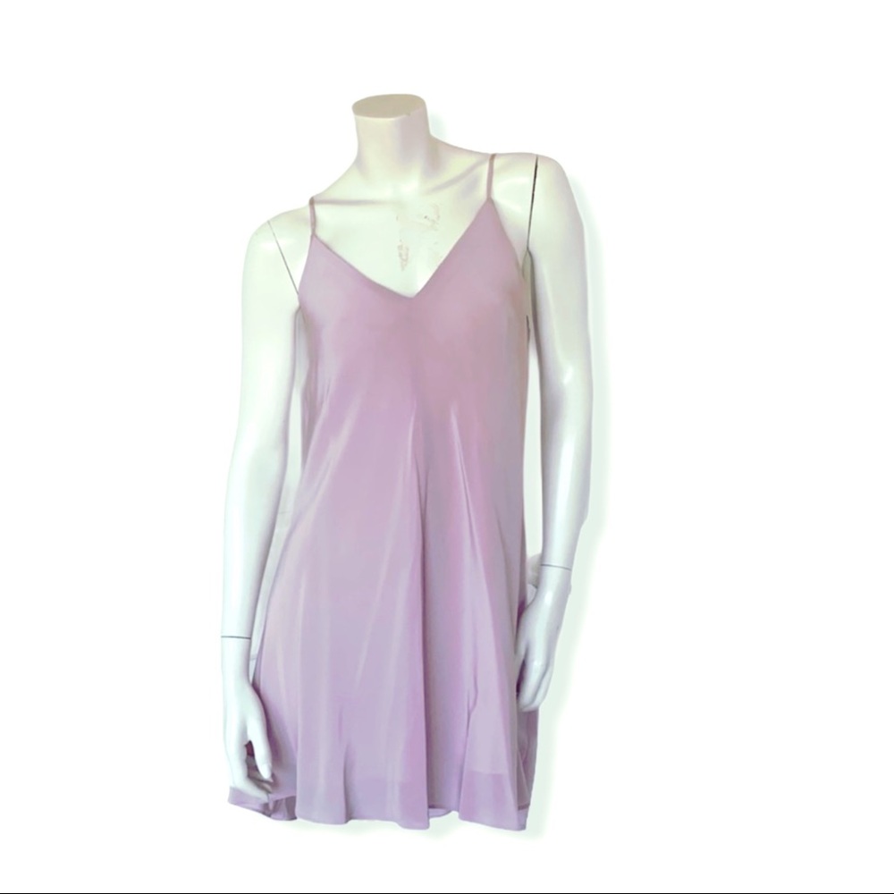 NWT Amanda Uprichard lilac swing silk dress L
